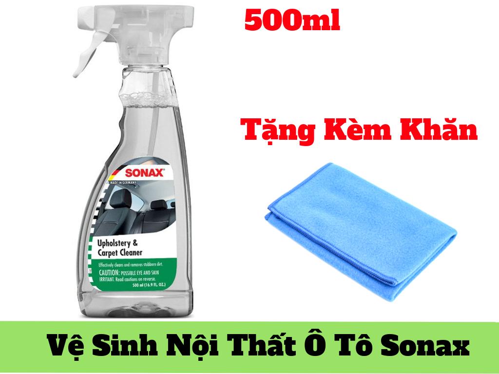 Dung dịch vệ sinh nội thất ô tô sonax interior cleaner 321200 500ml kèm khăn
