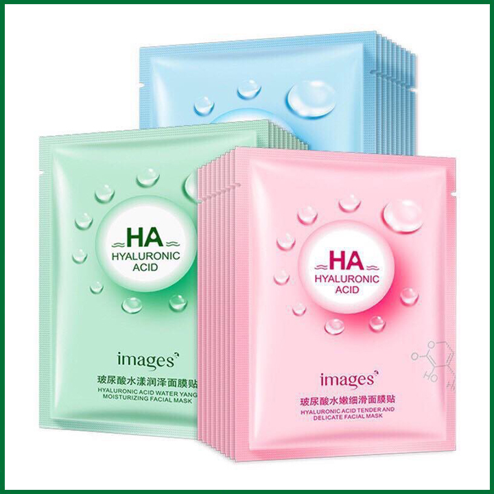 SET 10 Mặt nạ giấy dưỡng ẩm cho da mụn Images. Mặt nạ HA IMAGES ,cấp nước giữ ẩm, mặt nạ giấy ☘️ BODY CARE SHOP ☘️ A3
