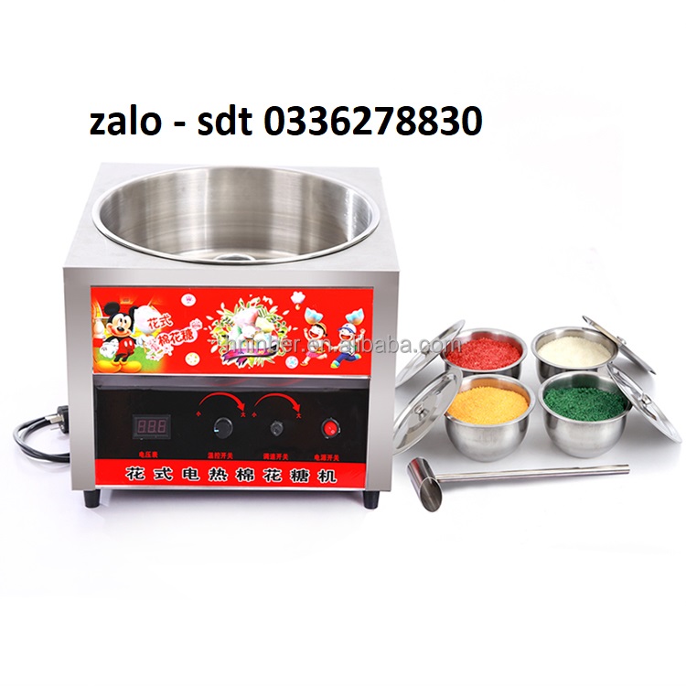 Máy làm kẹo bông gòn điện điều chỉnh được nhiệt độ. Bảo hành 1 năm