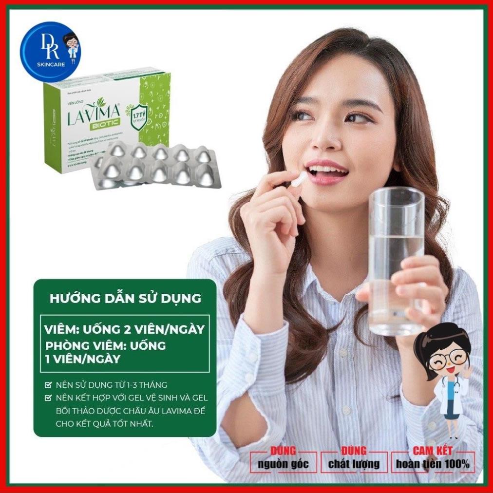 [MUA 1 TẶNG 2] Hộp Viên Uống Lavima Biotic 20 Viên TẶNG 2 Khăn Ướt Lavima Protect 4.0 Gói 10 Tờ