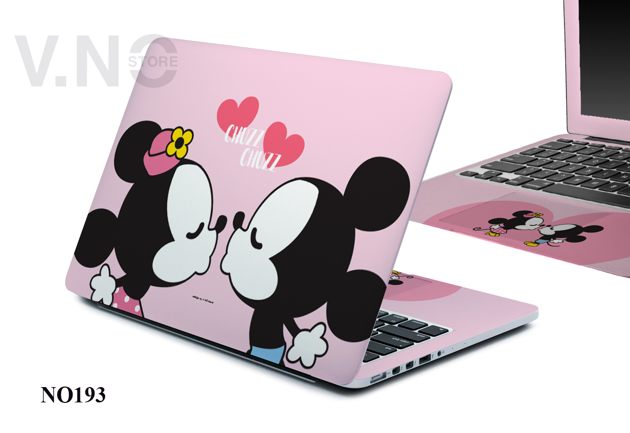 [HCM]Miếng dán laptop chuột Mickey V.NO SKIN cho các dòng máy dell/asus/acer/macbook/. . .