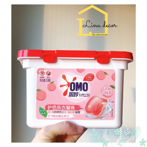 Viên giặt quần áo Omo hộp 50 viên