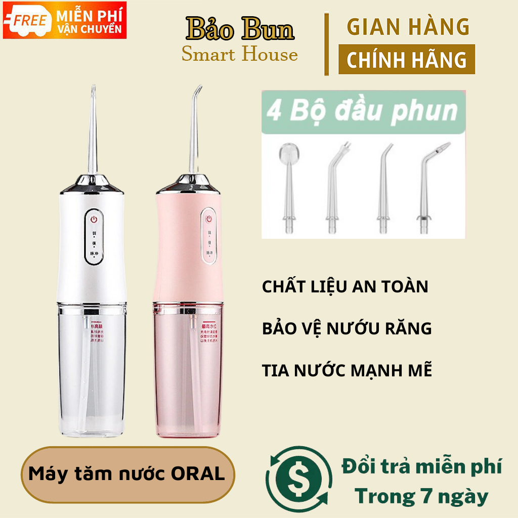 |Bảo hành 12 tháng| Máy tăm nước cầm tay không dây, máy tăm nước Oral, vệ sinh răng miệng, bản quốc tế cao cấp chuẩn Châu Âu chính hãng, lỗi 1 đổi 1