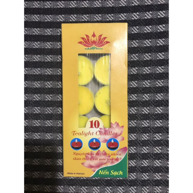 Vỉ nến 10 viên không khói không mùi màu tùy chọn