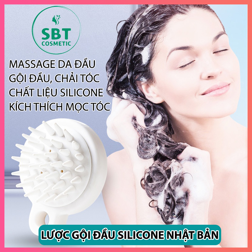 [Chải Cực Đã] Lược Gội Đầu Silicon Nhật Bản Nruji – Làm Sạch Da Đầu, Mát-xa Thư Giãn, Gỡ Tóc Bị Rối, Dùng Để Gội Đầu Khi Tắm Hoặc Chải Khô