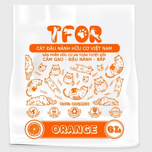 Cát đậu nành Emily Tofu hữu cơ TFOR cho mèo xả trực tiếp được bồn