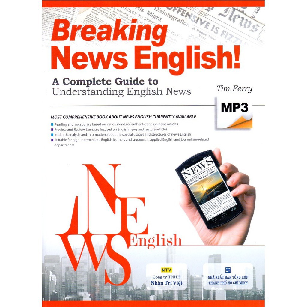 NS Minh Tâm - Sách - Breaking News English (Kèm Đĩa MP3)