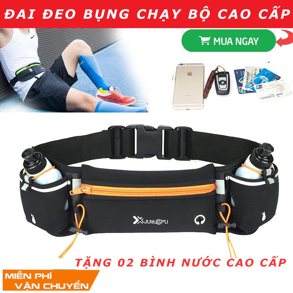 Túi Đeo Hông Chạy Bộ, Đai Chạy Bộ Thể Thao - ( TẶNG KÈM 02 BÌNH NƯỚC CAO CẤP) Có Thể Dùng Cho Cả Nam Và Nữ, Thiết Kế Chắc Chắn, Tỉ Mỉ Từng Chi Tiết - BẢO HÀNH 6 THÁNG