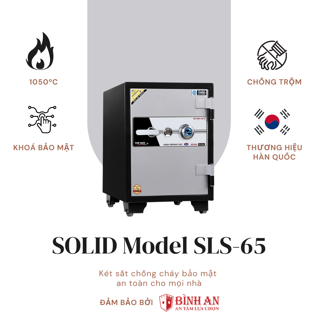 Két sắt solid sls-65 chống cháy 1000 độ c hàn quốc