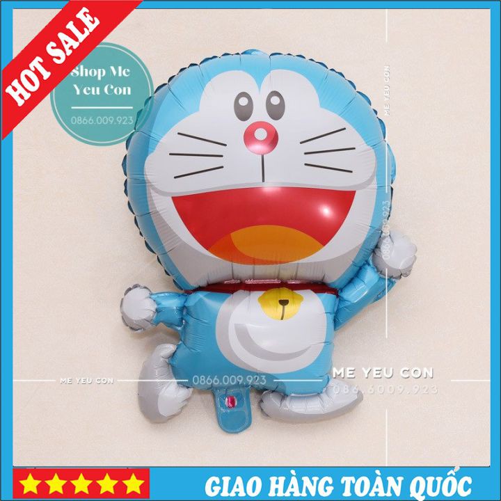 🍑 SIÊU HOT🍑 Bong Bóng Trang Trí Tiệc Sinh Nhật Hình Doraemon -  Bóng Bay Sinh Nhật Siêu Dễ Thương, Được Tráng Nhôm Cao Cấp, Căng Bóng, Nét, An Toàn Cho Bé - Loại 10inch