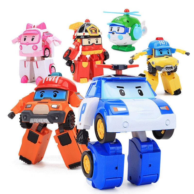 [HCM]Bộ 6 xe biến hình Robocar Poli phim hoạt hình Poli và những người bạn