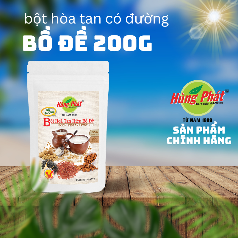 Ngũ cốc dinh dưỡng bột hòa tan hiệu bồ đề có đường hỗ trợ bổ sung chất xơ thơm ngon túi 200gr