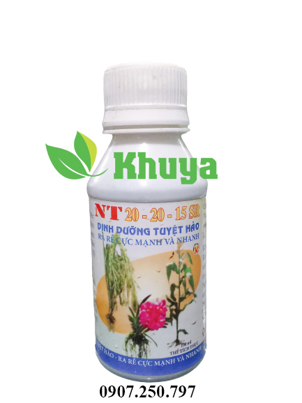 Phân bón lá NT 20-20-15 SR 100ml Ra rễ cực mạnh và nhanh