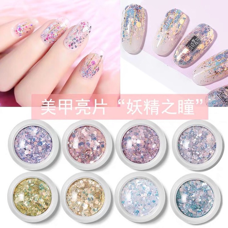 Set nhũ vảy cá kim tuyến chuyên dùng trang trí móng nghệ thuật