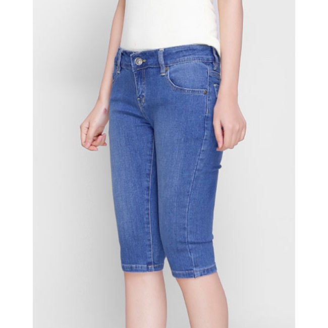  Quần Jeans Lửng  Quần Jean Nữ Ngố Lưng Cao  Siêu Hot Vải Co Giãn Size 25-35 