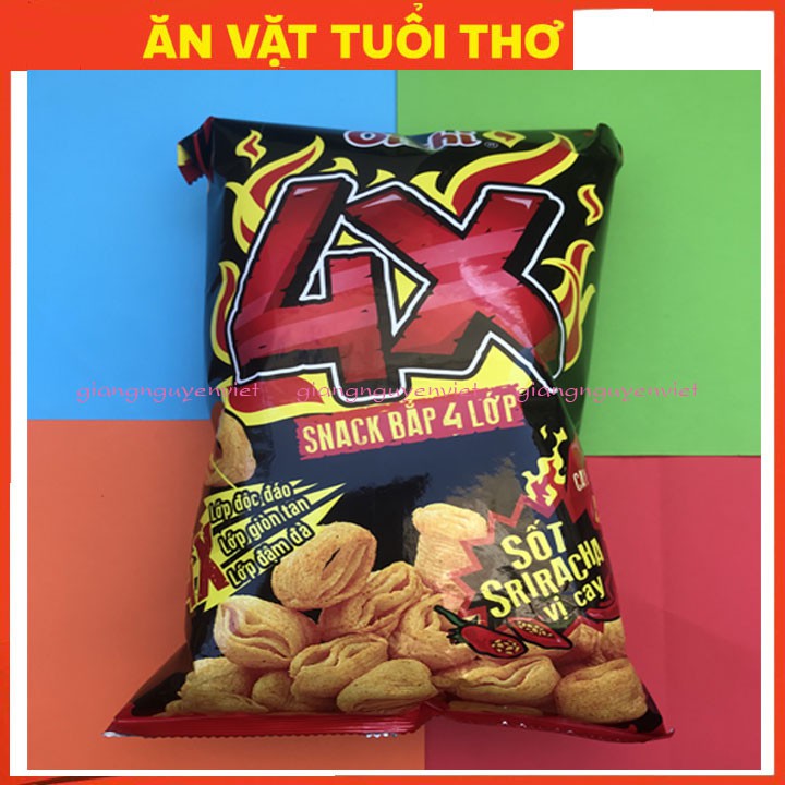 Bim bim snack oishi vị sốt sriracha 4x 75g