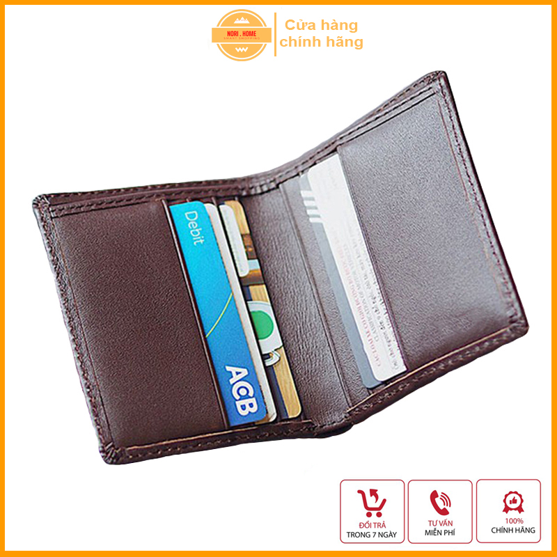 Ví nam NR02, ví nam mini, bóp nam, ví da nam ví đứng, ví mini nhiều ngăn ví đựng tiền đựng thẻ, ví nam nhỏ gọn da bò thật, ví nam chống nước, ví da giá rẻ chính hãng - Nori Home