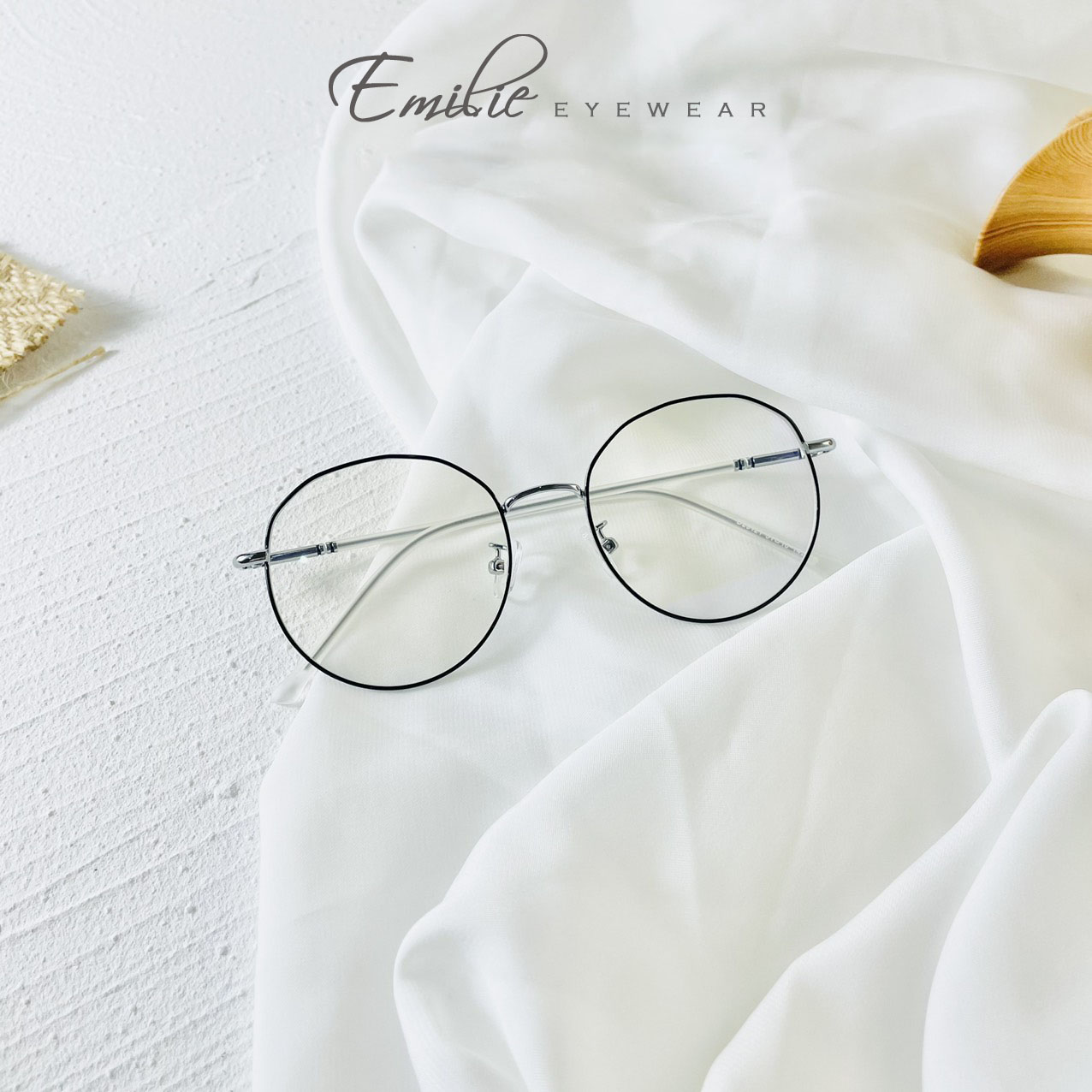 Gọng kính vintage đa giác tròn nhiều màu Emilie eyewear 29121