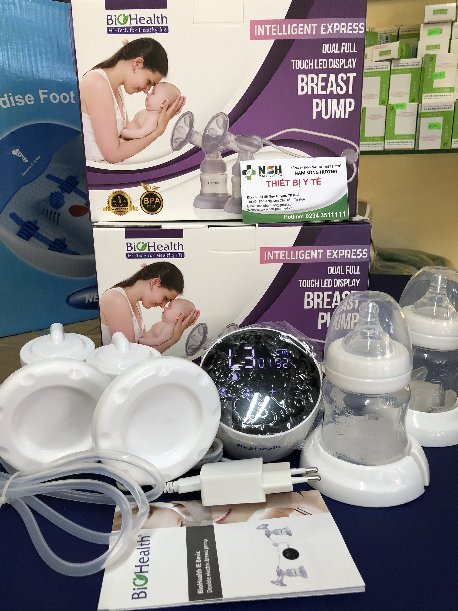 Máy hút sữa điện đôi hai bình BIOHEALTH IE Basic của ÚC BẢO HÀNH 2 NĂM