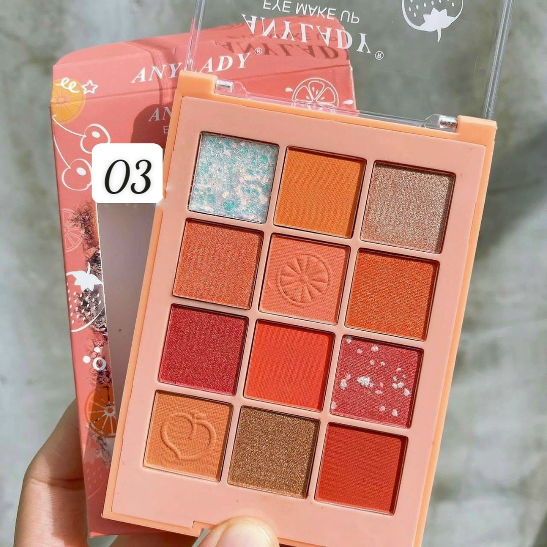 [HCM]Phấn mắt Any Lady Sweet kèm nhủ kim tuyến 12 ô