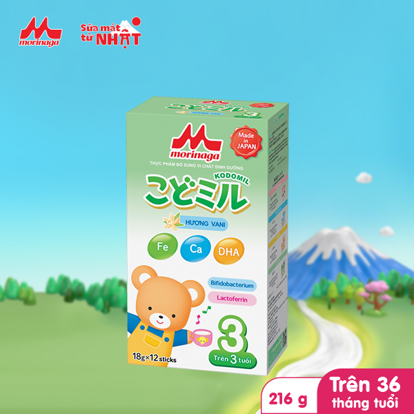Sữa morinaga kodomil số 3 nhật bản 216g hương vani cho bé từ 3 tuổi chính hãng