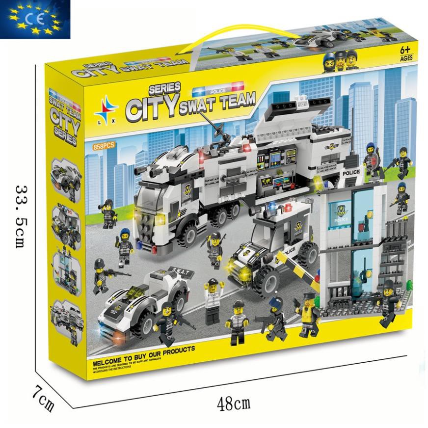 Lego Ghép Hình Đội Đặc Nhiệm CITY SWAT (858 Miếng Ghép) SP667