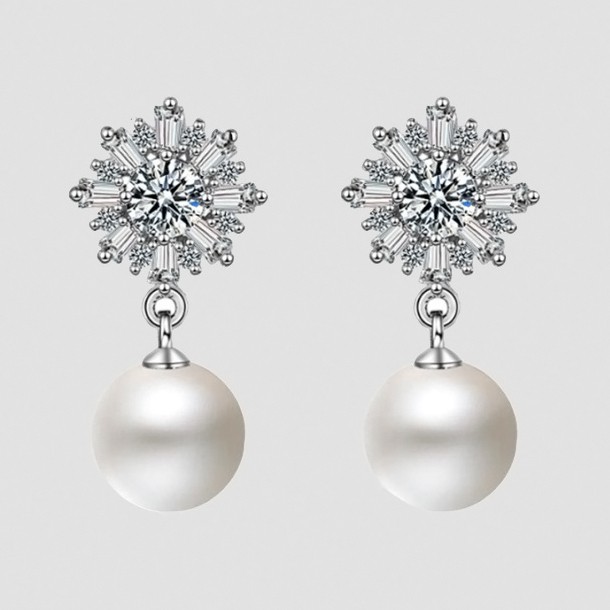 Bông Tai Ngọc Trai Kiểu Dáng Sang Trọng Hạt Ngọc Trai Nhân Tạo Bông Tai Nữ Bling Jewelry