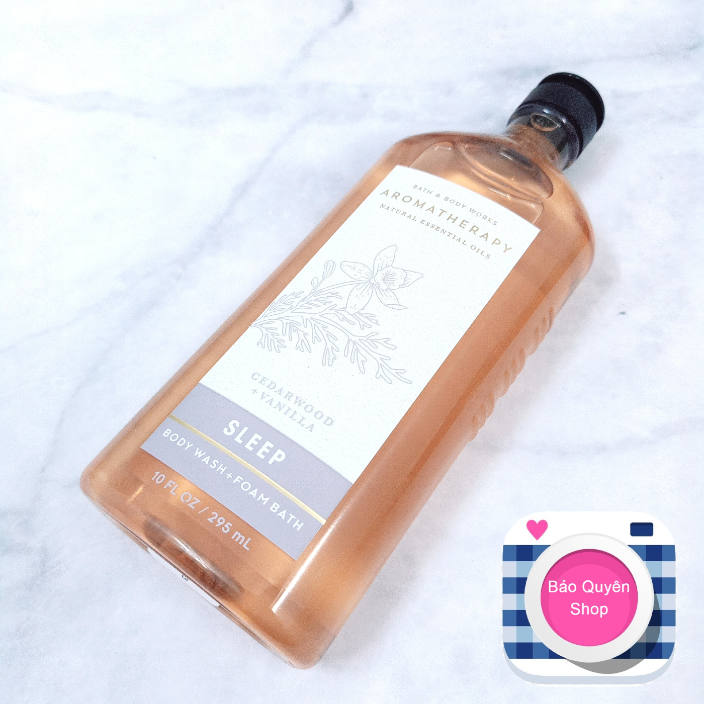 Sữa tắm tinh dầu thư giãn dòng aromatherapy Bath & Body Works - Sleep Cedarwood Vanilla - Body Wash & Foam Bath 295mL