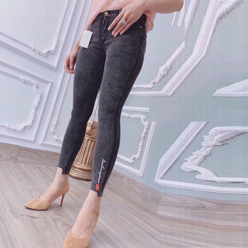 Quần kaki nũ wash giả jean co giãn 4 chiều