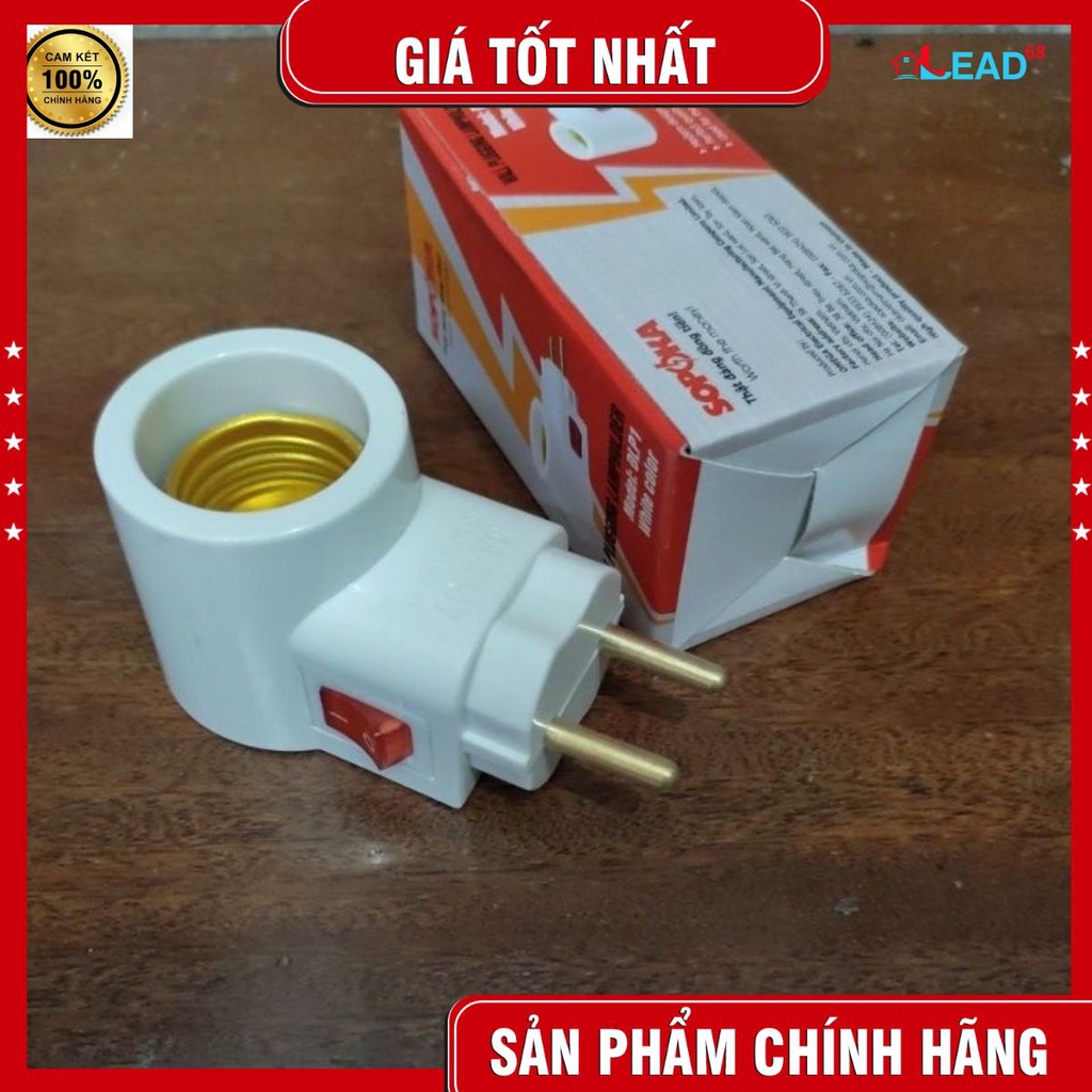 Đui đèn liền phích cắm có công tắc cao cấp SOPOKA