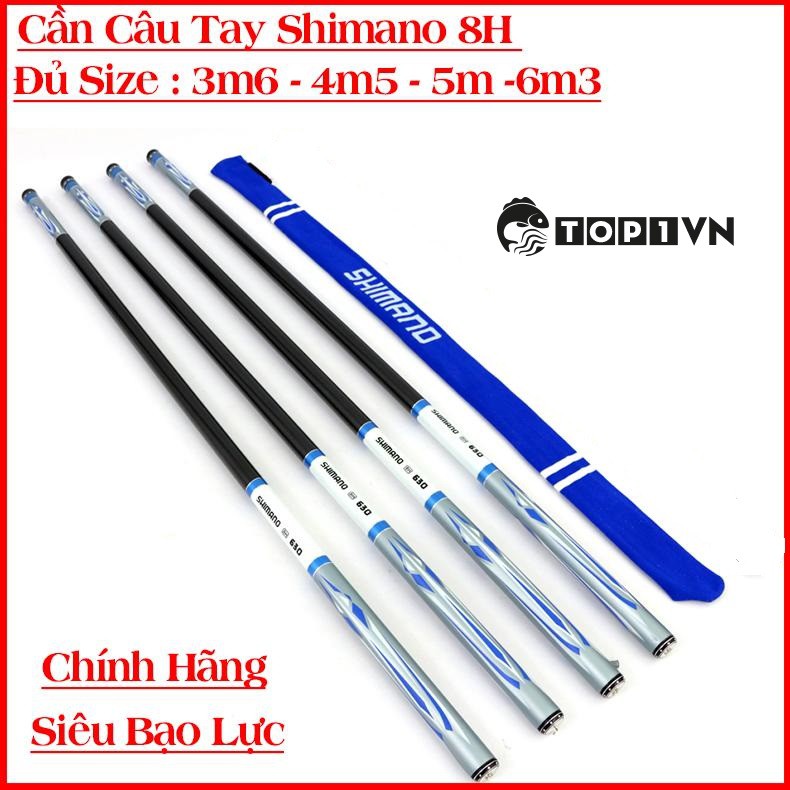 Cần câu tay Shimano 8H Siêu bạo lực . Kích thước chính xác là: 4.5 mét