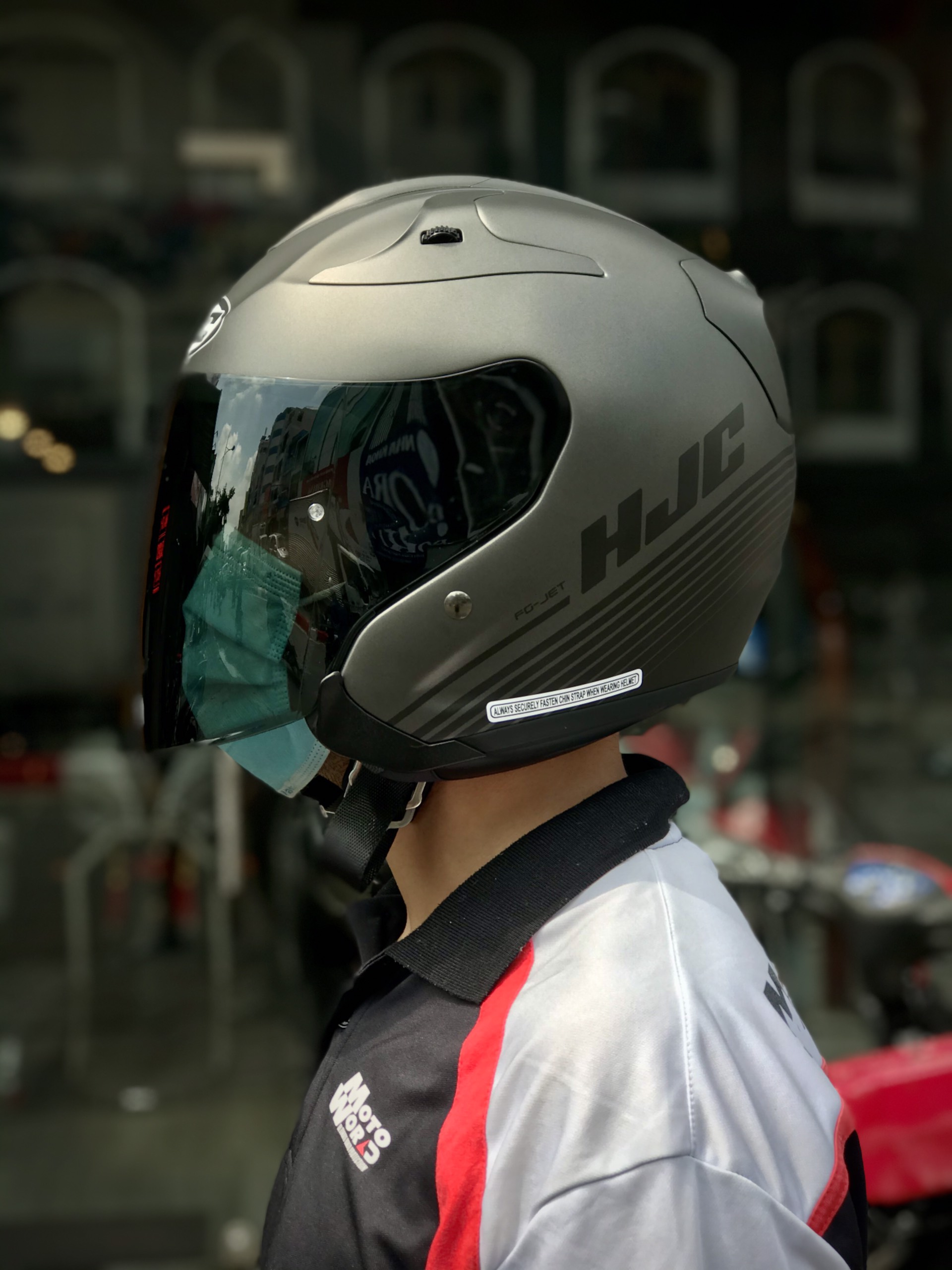 [Motoworld Phân Phối] Kính đen thay thế nón HJC FG-Jet/IS-33II (HJ-17R)