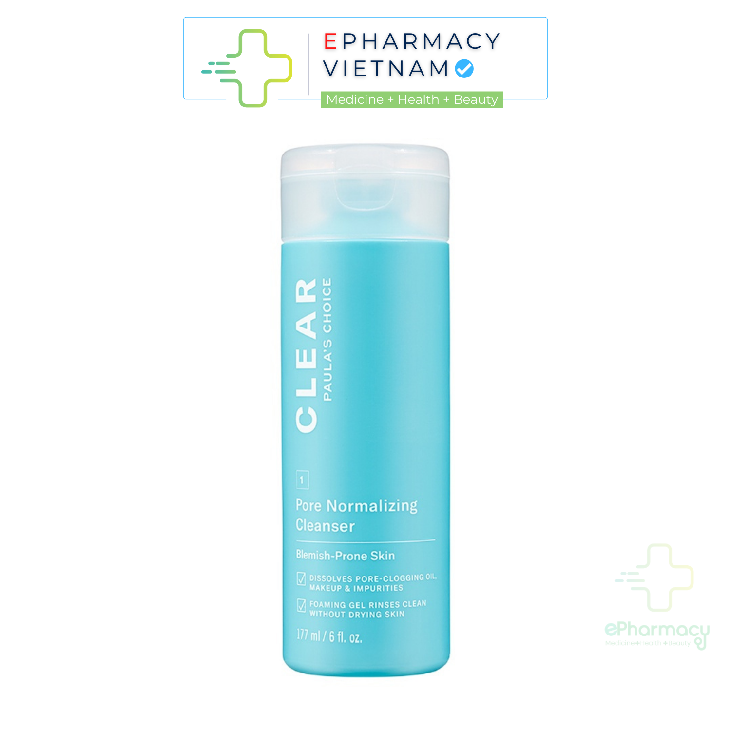 Sữa rửa mặt Paula's Choice - Paulas Choice Clear Pore giúp ngừa mụn se khít lỗ chân lông 30mL/ 177mL
