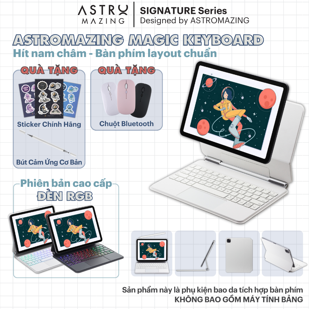 Bao da bàn phím astromazing pro keyboard dành cho 11 12.9 air 4 5 10