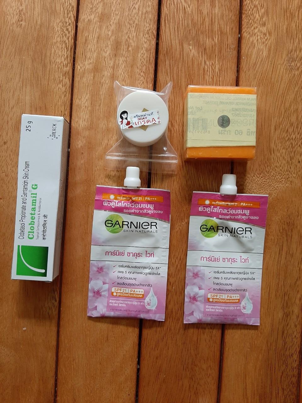 Bộ 5 sp clobetamil g nám mụn tàn nhang