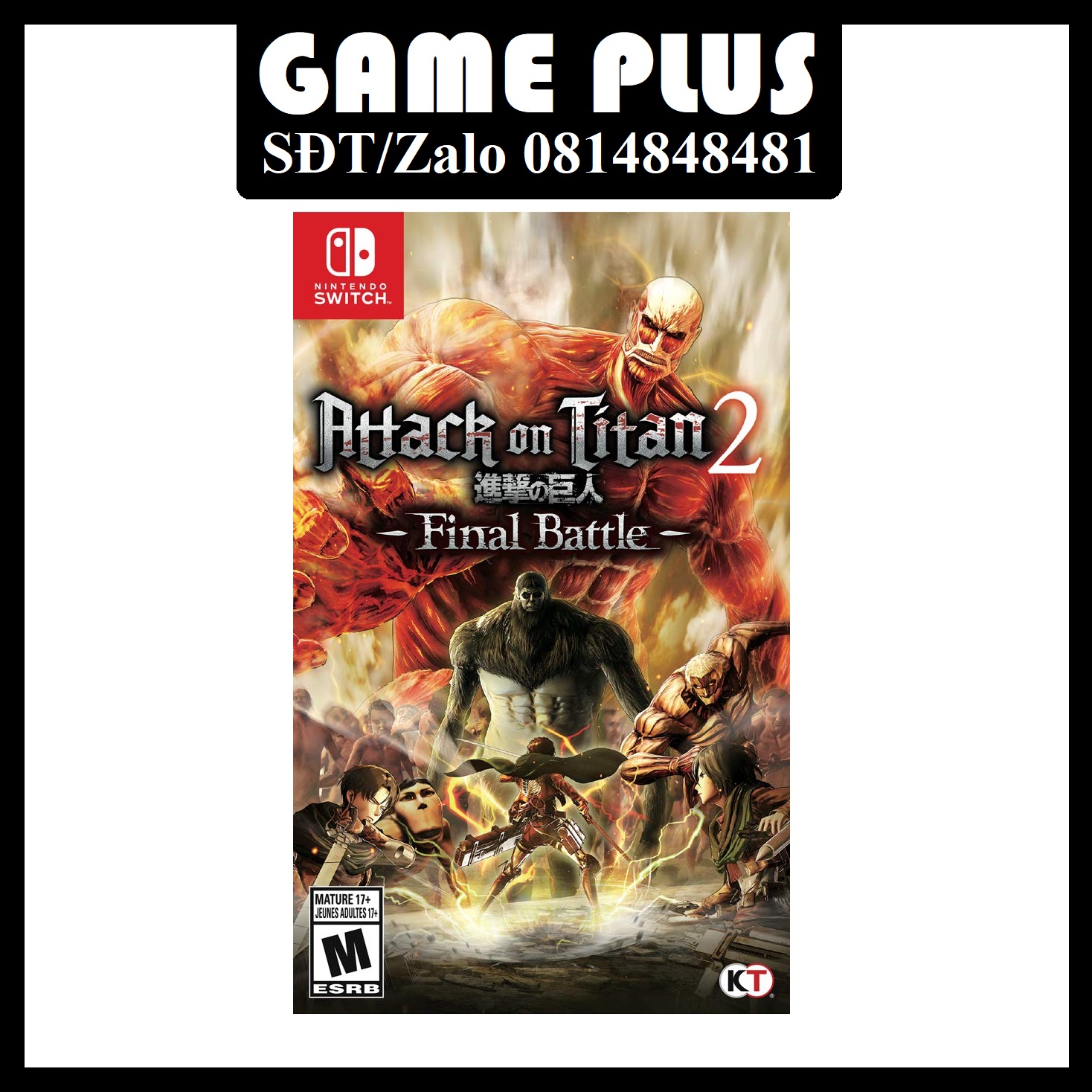 Game Nintendo Switch 2ND: Attack On Titan AOT 2 Final Battle