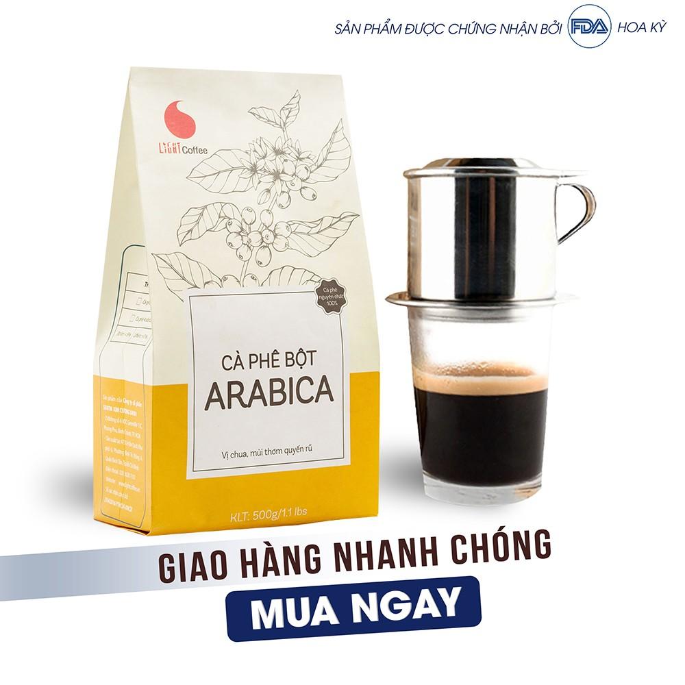 Cafe rang mộc Arabica Light Coffee Cafe rang xay nguyên chất thơm lâu vị chua thanh đắng nhẹ gói 500g