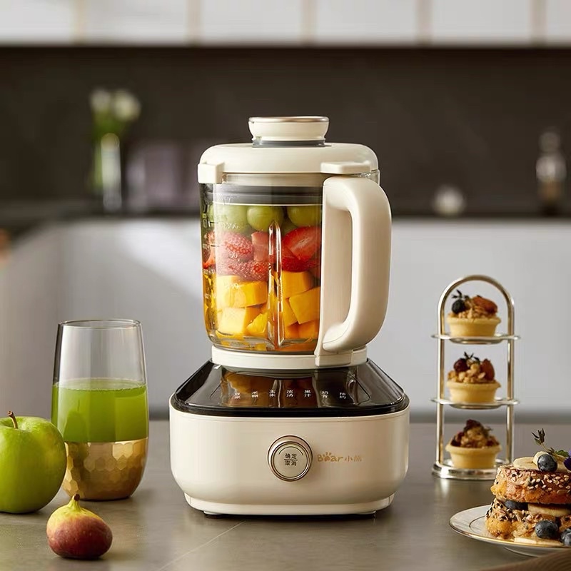 Máy làm sữa hạt bear pbj-b06w1 công suất 600w dung tích 1l ,máy nấu sữa hạt ,xay sinh tố ,máy xay sữa hạt đa năng bear pbj-b06w1, máy làm sữa hạt, nấu cháo hẹn giờ thông minh chống ồn tiện lợi, lưỡi 6 cánh siêu mạnh bh 18 tháng
