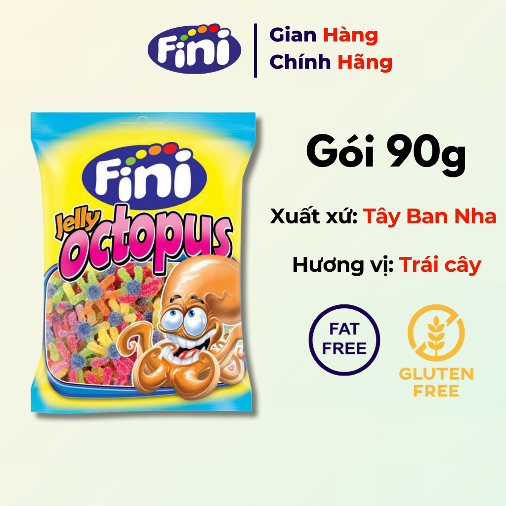 Kẹo dẻo Fini Jelly Octopus Bạch Tuộc 90g