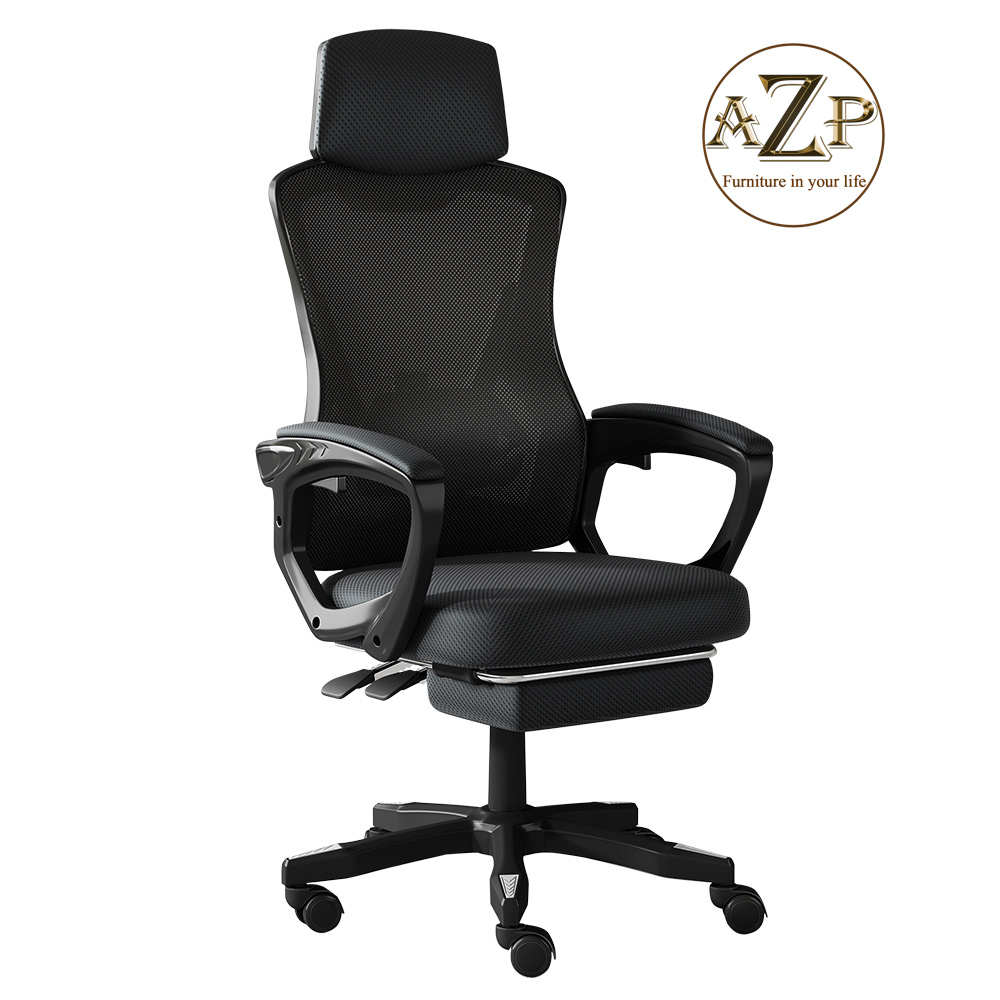 Ghế giám đốc, ghế văn phòng azp-9908-den hỗ trợ cột sống lưng, có ngả lưng & chuẩn ergonomic