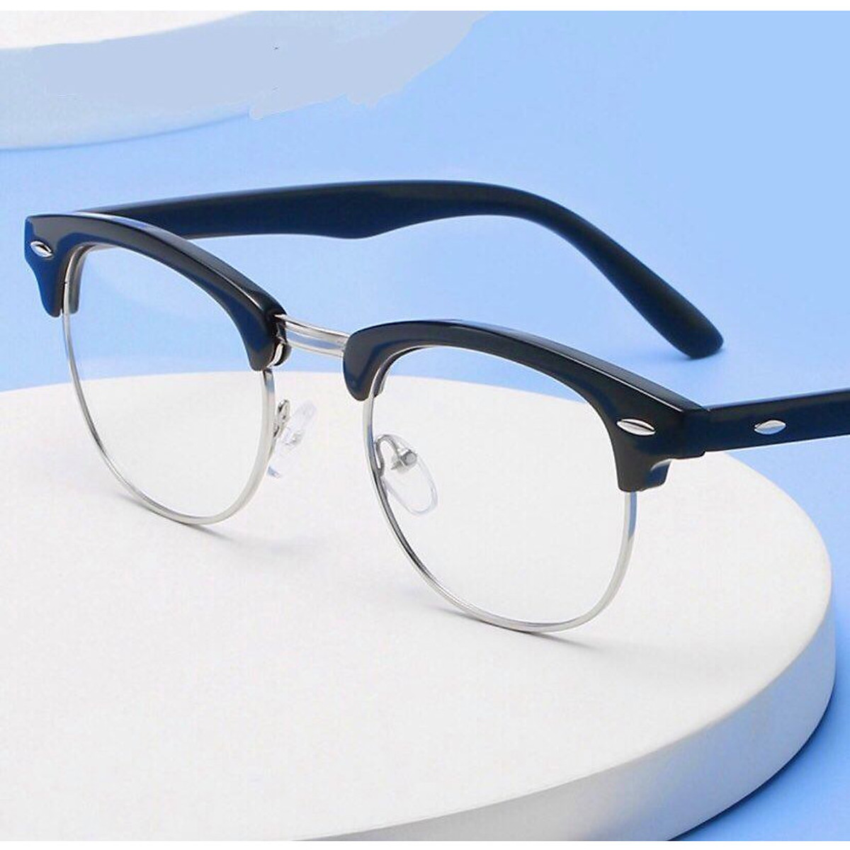 Gọng Kính Xinh, Gọng Kính cận, Kinh giả cận nửa viền thời trang cho Nam và Nữ + tặng Tuavit Kính Xinh mini
