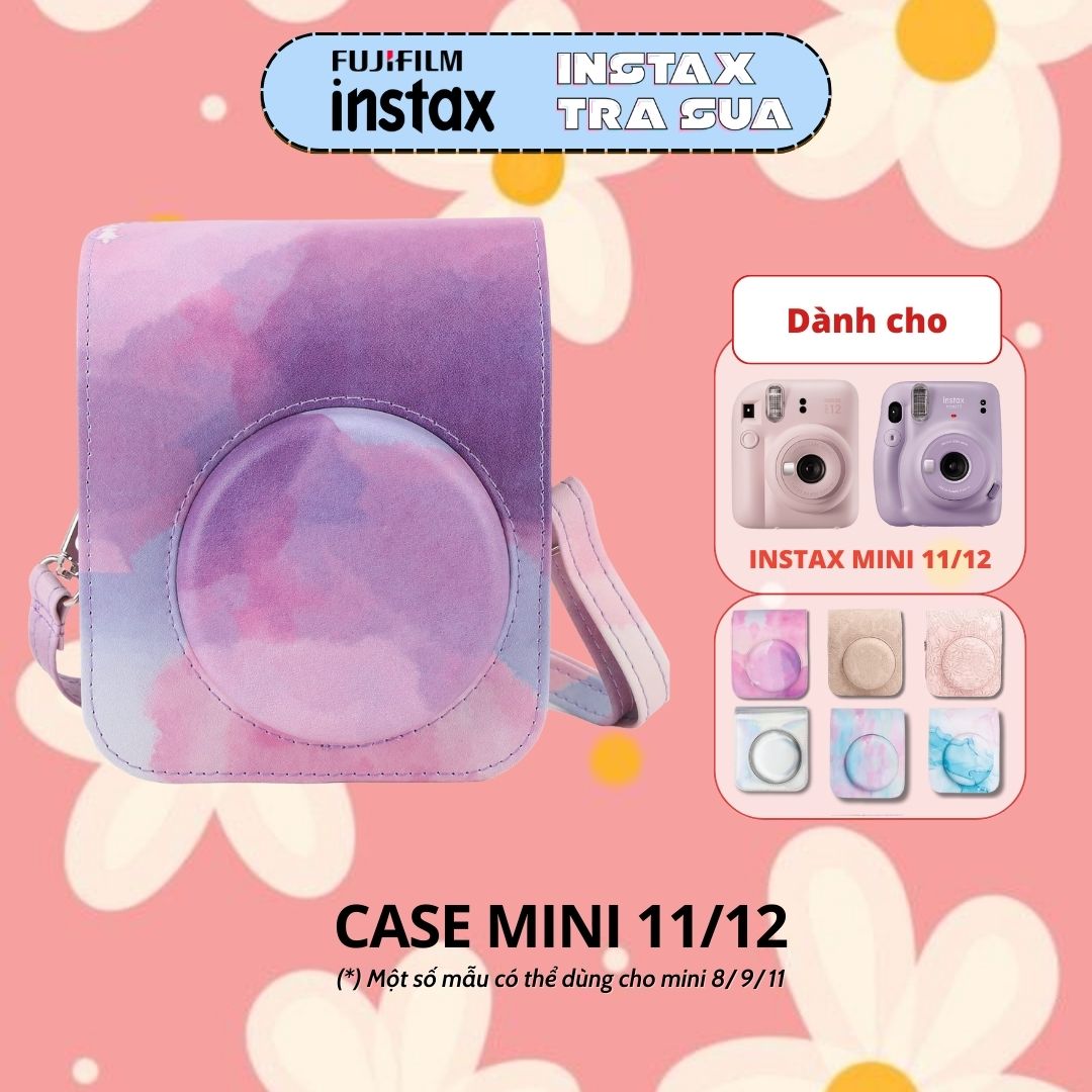 [HN] Túi đựng máy ảnh instax mini 12/ mini 11 CAIUL bằng da nhiều hoạ tiết