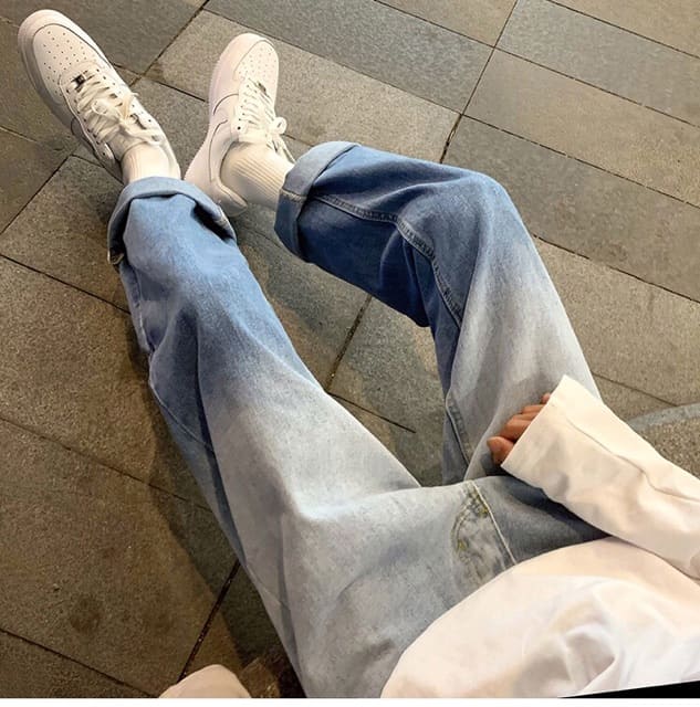 Quần baggy nam - quần jean nam - thiết kế đơn giãn 2 màu y hình
