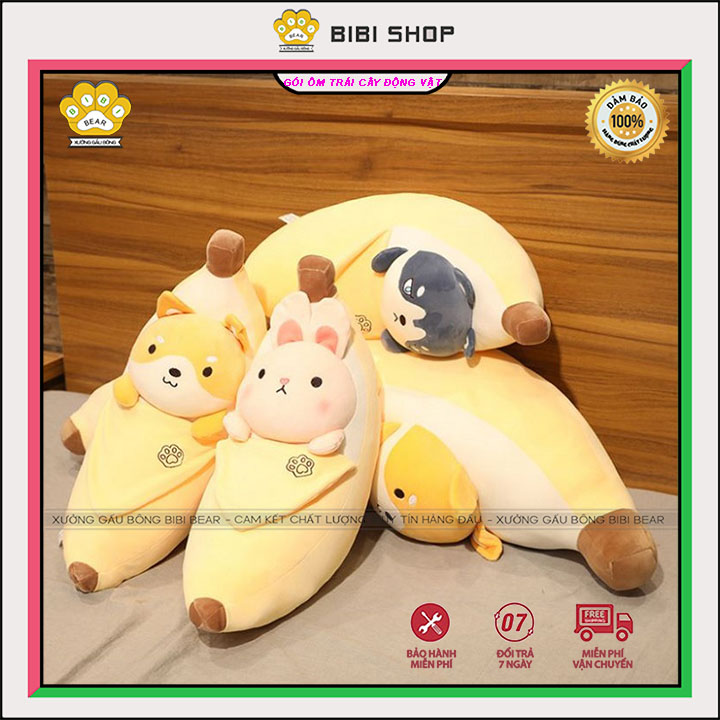 Gối ôm hình trái cây động vật - Thú nhồi bông cao cấp