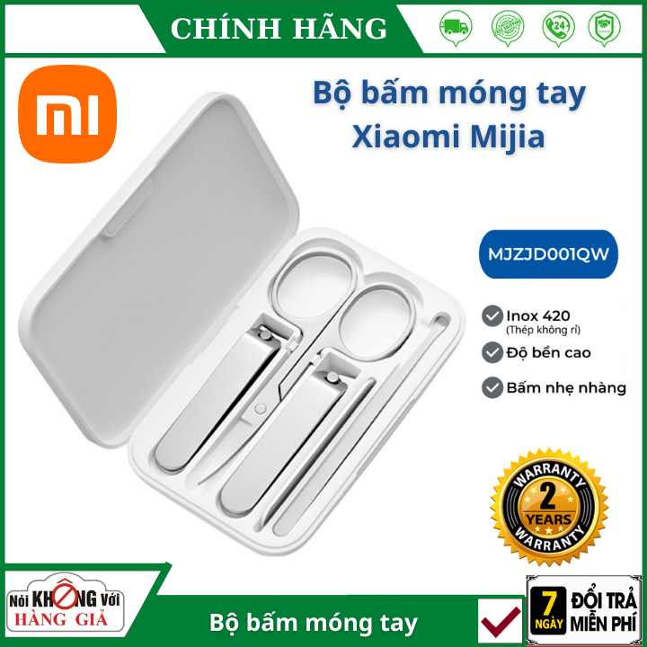 Bộ bấm móng tay Xiaomi Mijia MJZJD002QW 5 Món - Inox siêu sắc siêu bền - Kìm bấm móng Xiaomi - Bộ bấm móng tay gia đình , Bộ bấm móng tay cho bé sơ sinh - Bộ bấm móng tay cao cấp