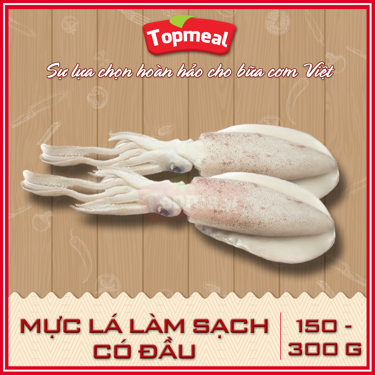 HCM - Mực lá làm sạch có đầu (150 - 300g)- Thích hợp với các món hấp, xào, rim, nướng,... - [Giao nhanh TPHCM]