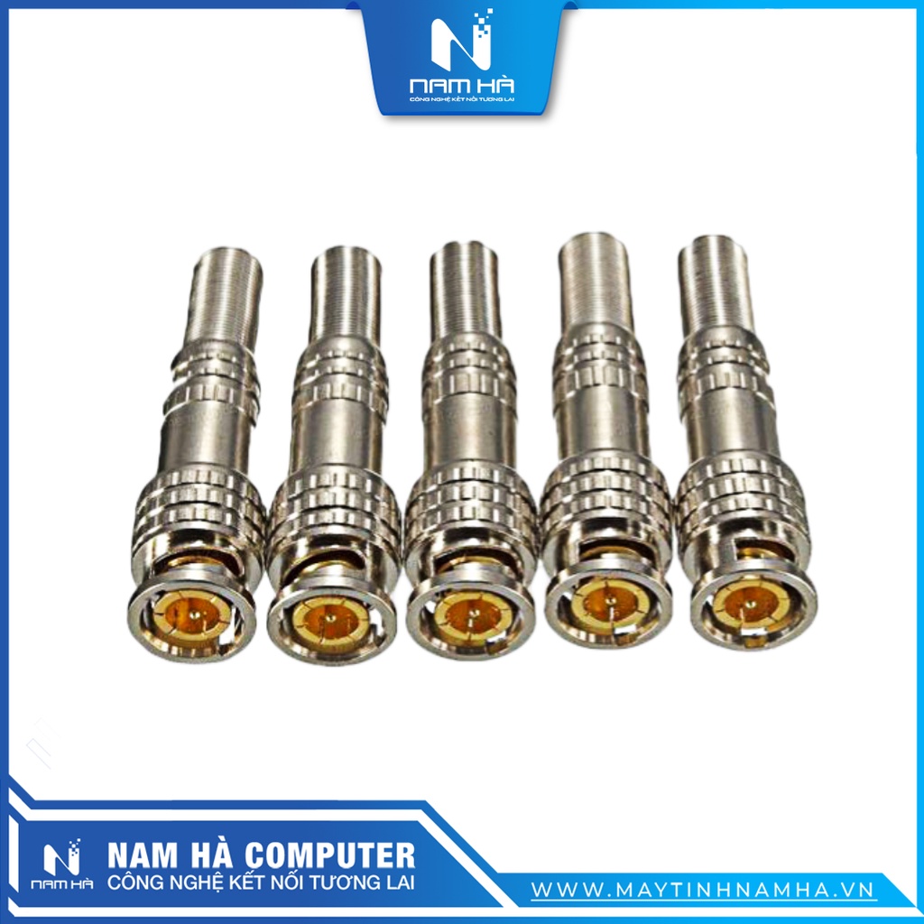 Jack BNC lò xo vặn vít, BNC F5 loại tốt chuyên dụng cho camera Analog dây cáp đồng trục RG59