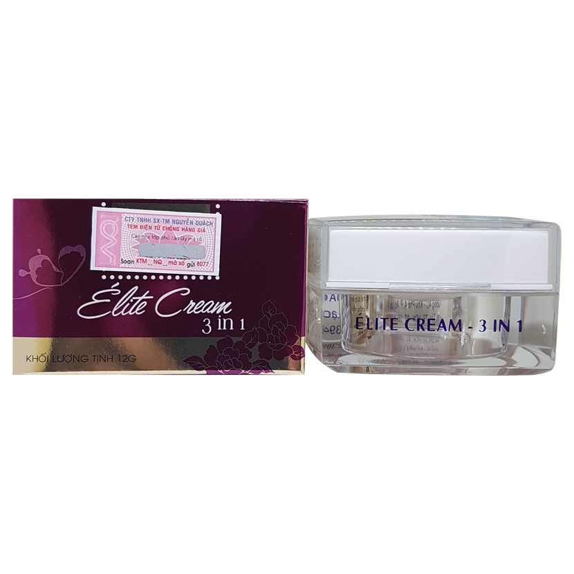 [HCM]Kem Trắng Da Ngừa Mụn Nám Và Tái Tạo Da ELITE CREAM 3in1 12G