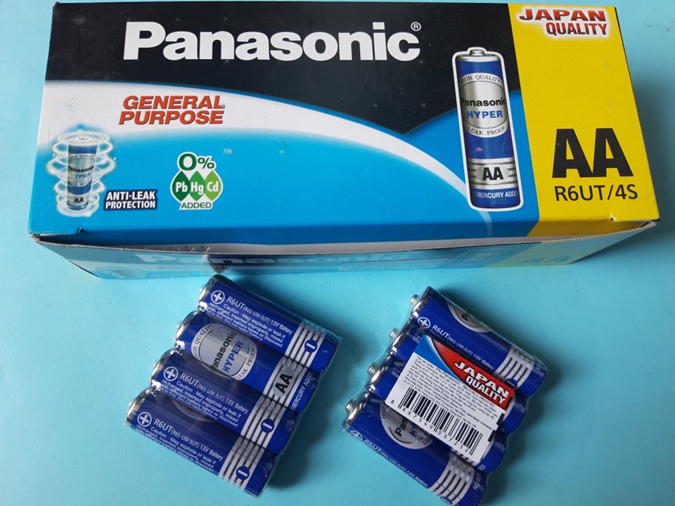 Hộp 60 viên Pin than xanh AA Panasonic R6UT/4S-V, Hàng Chính Hãng bảo hành 12 tháng