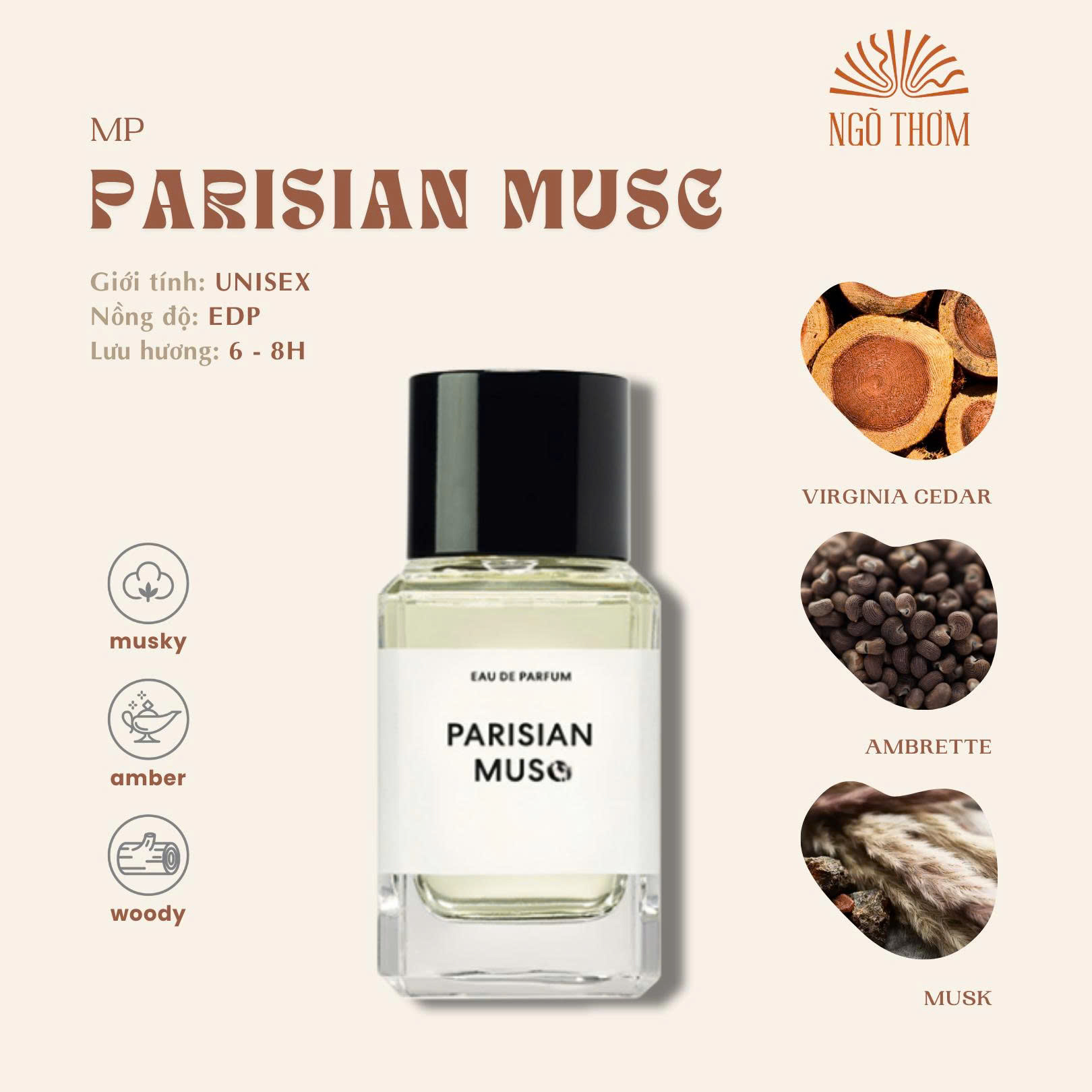 Nước hoa chiết unisex Matiere Premiere Parisian Musc chính hãng dầu thơm mini / [ Authentic unisex decant perfume Matiere Premiere Parisian Musc mini oil 2ml 5ml 10ml ]